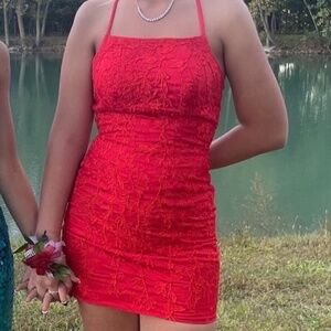 Red Hoco dress